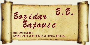 Božidar Bajović vizit kartica